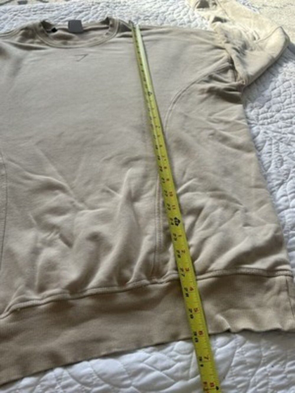 Gymshark Crewneck Sweatshirt Size L Tan Sportswear - Picture 6 of 9
